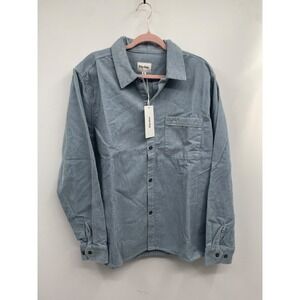 Rhythm Shirt Men's XL Mist Corduroy 100% Cotton Long Sleeve Everyday Wear NWT